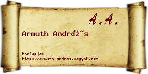 Armuth András névjegykártya