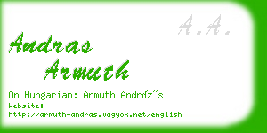 andras armuth business card